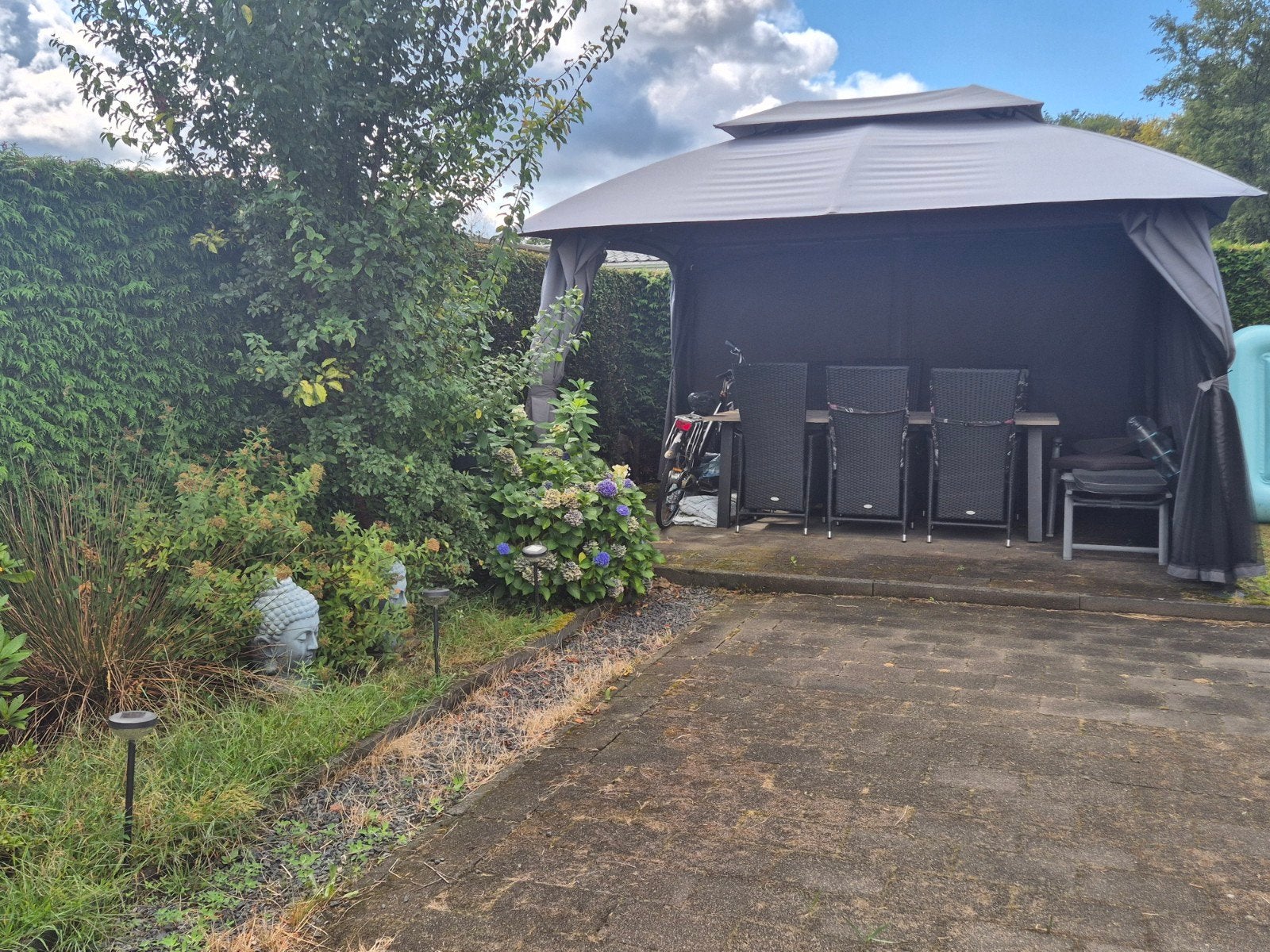 Ruime partytent/paviljoen met zijwanden 4 x 3, Ophalen, Gebruikt, Partytent, 2 meter of meer