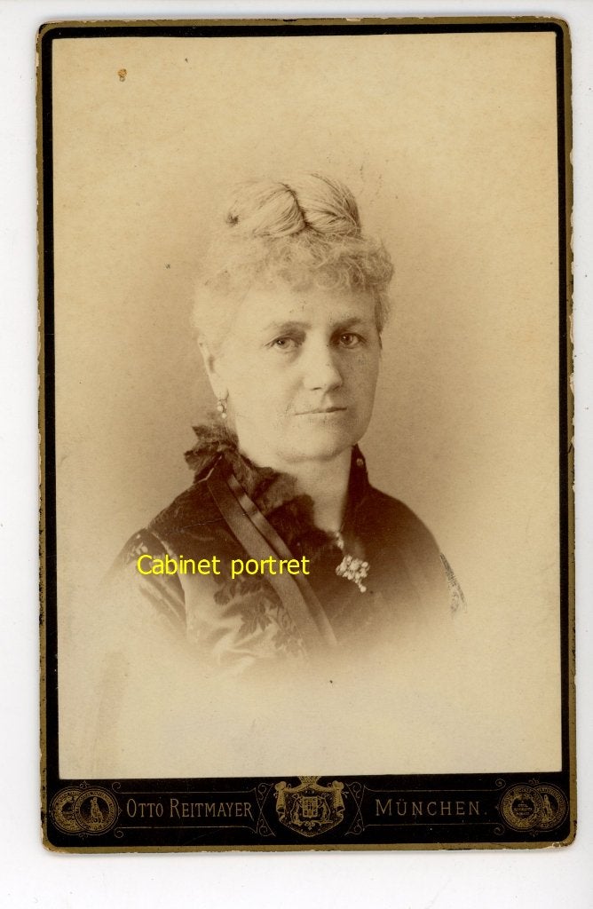 Antiek Cabinet Portret Vrouw - Otto Reitmayer München, Verzamelen, Foto, Ophalen of Verzenden, Zo goed als nieuw, Voor 1940