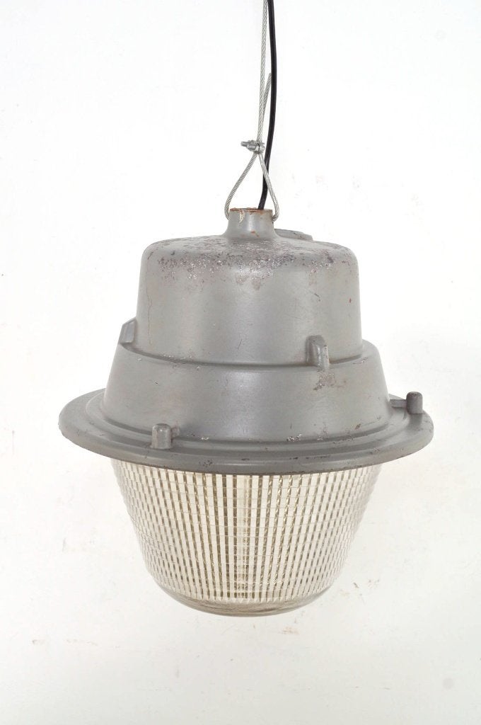 Vintage kristallampen fabriekslamp cristal lamp industrieel, Ophalen of Verzenden, Gebruikt