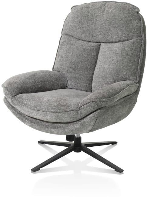 nieuwe relex Fauteuil+Poef, stof grijs, Draai+Kantelbaar H&H, Huis en Inrichting, Fauteuils, Ophalen, Nieuw, Stof, 50 tot 75 cm