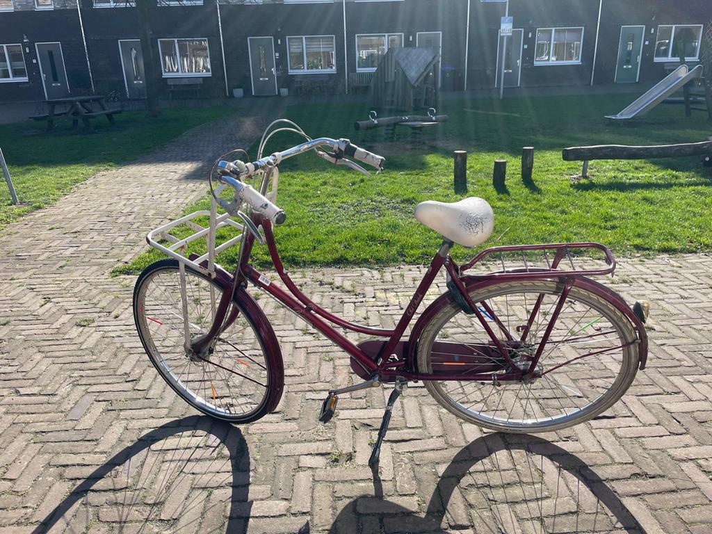 Fiets - Batavus Old Dutch rood, 56 cm of meer, Ophalen of Verzenden, Gebruikt, Versnellingen