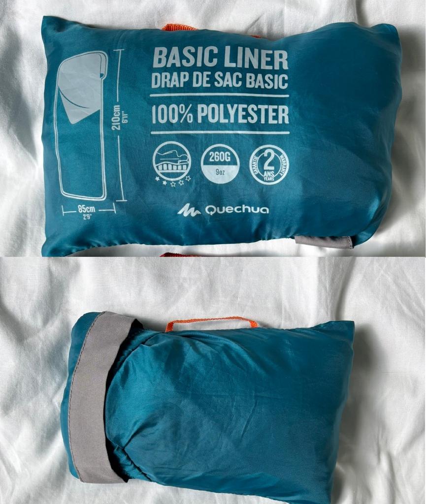 Quechua Slaapzak Liner / Drap de Sac Basic (85x210cm), Ophalen, Gebruikt