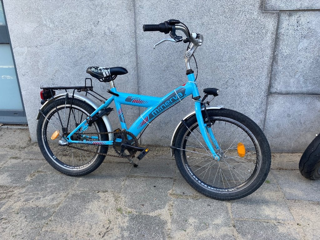 Minerva Cool kinderfiets 20 inch – blauw – 3 versnellingen, Ophalen, Gebruikt, Minerva, Terugtraprem