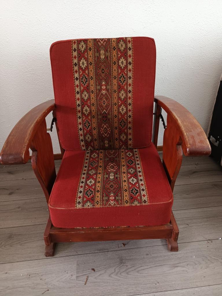 Antieke Vintage Rookstoel Fauteuil Liberty Verstelbaar, Ophalen of Verzenden