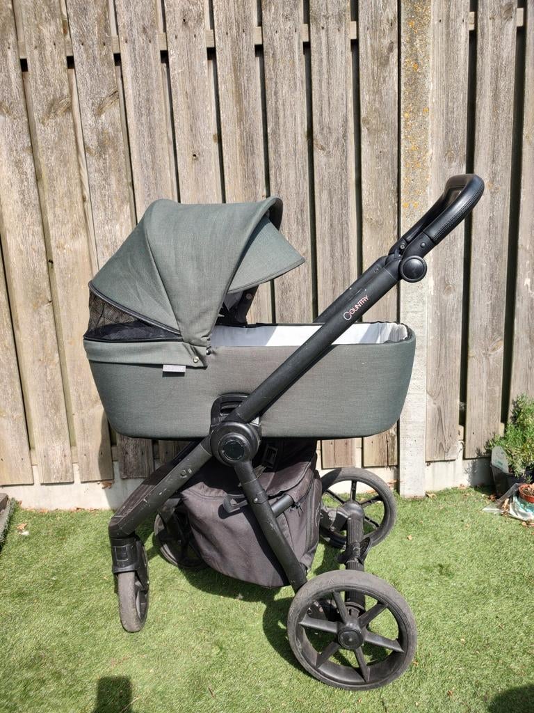 Quax country kinderwagen, groen, in goede staat, Gebruikt, Ophalen, Kinderwagen, Verstelbare duwstang