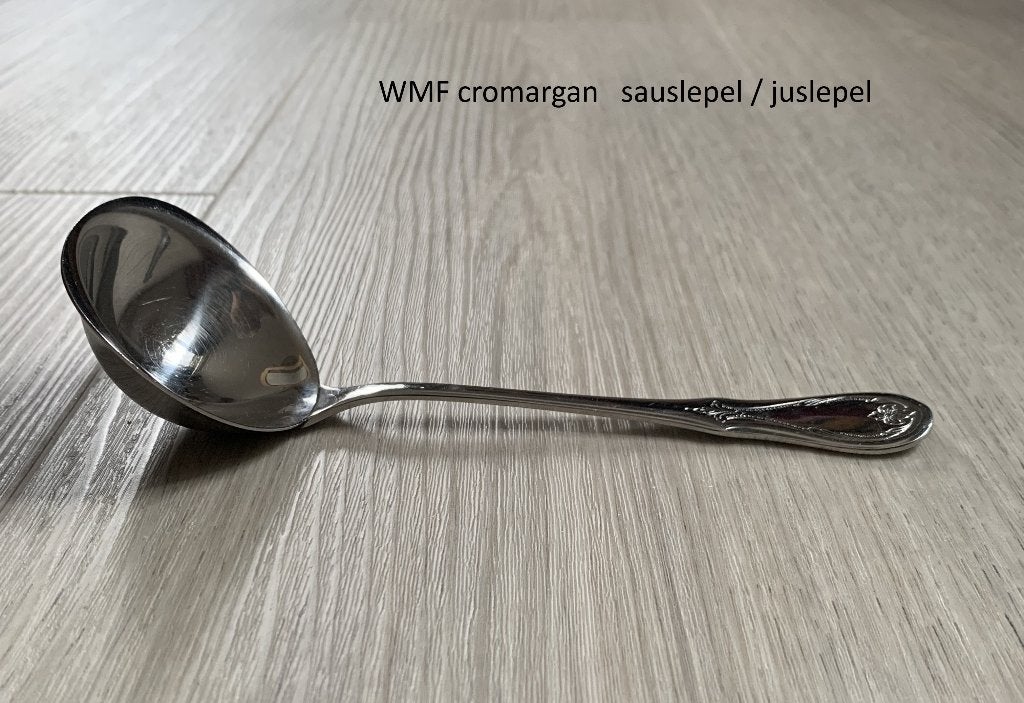 WMF cromargan sauslepel, juslepel, schep met versierde steel, Ophalen of Verzenden