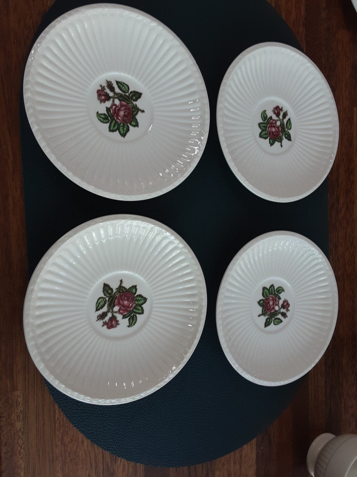 Wedgwood Moss Rose Kop en Schotel Set - 4 Stuks, Ophalen of Verzenden