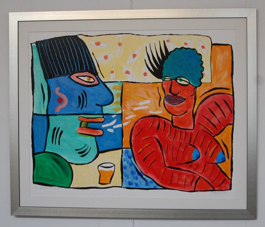 Clemens Briels origineel De onvervulde liefde, Gesigneerd, Ophalen, Overige onderwerpen, Zeefdruk