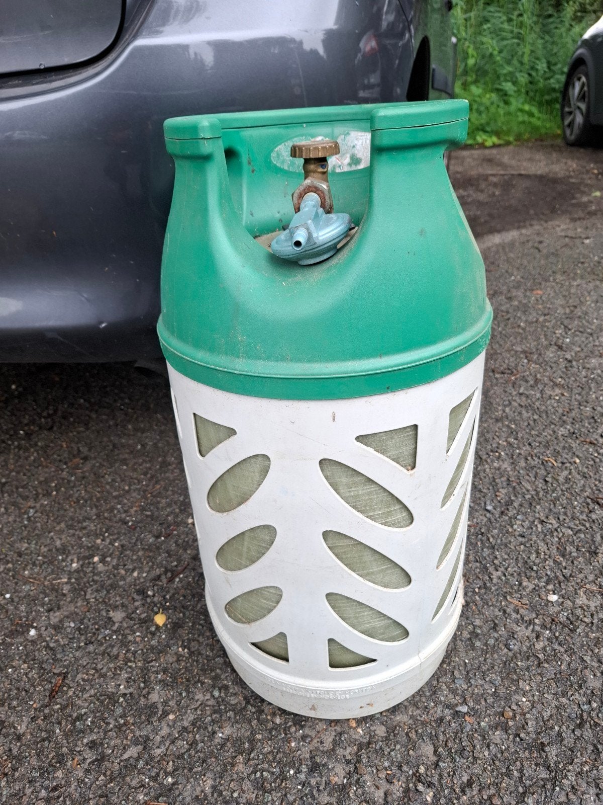Hervulbare gasfles 10 liter, gebruikt, leeg en netjes, Ophalen, Gebruikt
