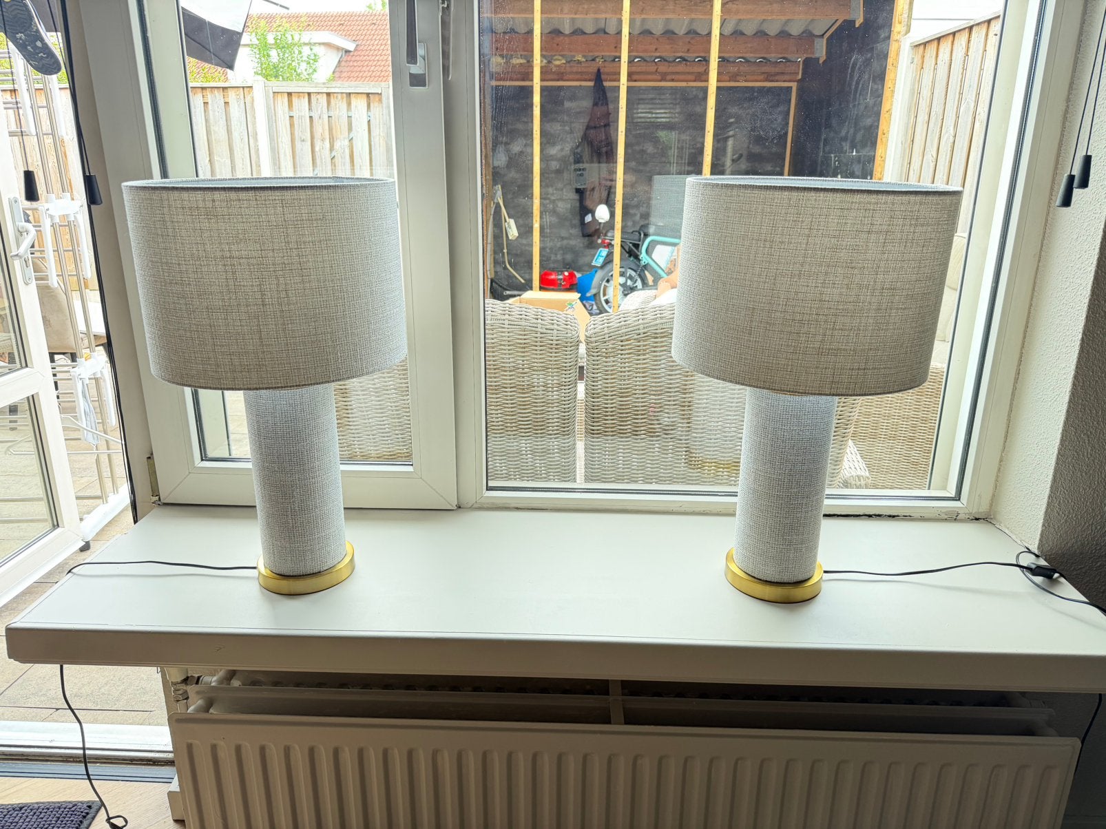 Richmond tafellamp, Huis en Inrichting, Lampen | Tafellampen, Beige, Ophalen, Zo goed als nieuw
