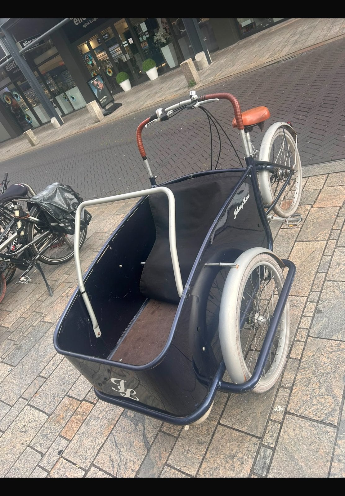 Johnny Loco bakfiets, Fietsen en Brommers, Ophalen, Terugtraprem, Huif, Zo goed als nieuw