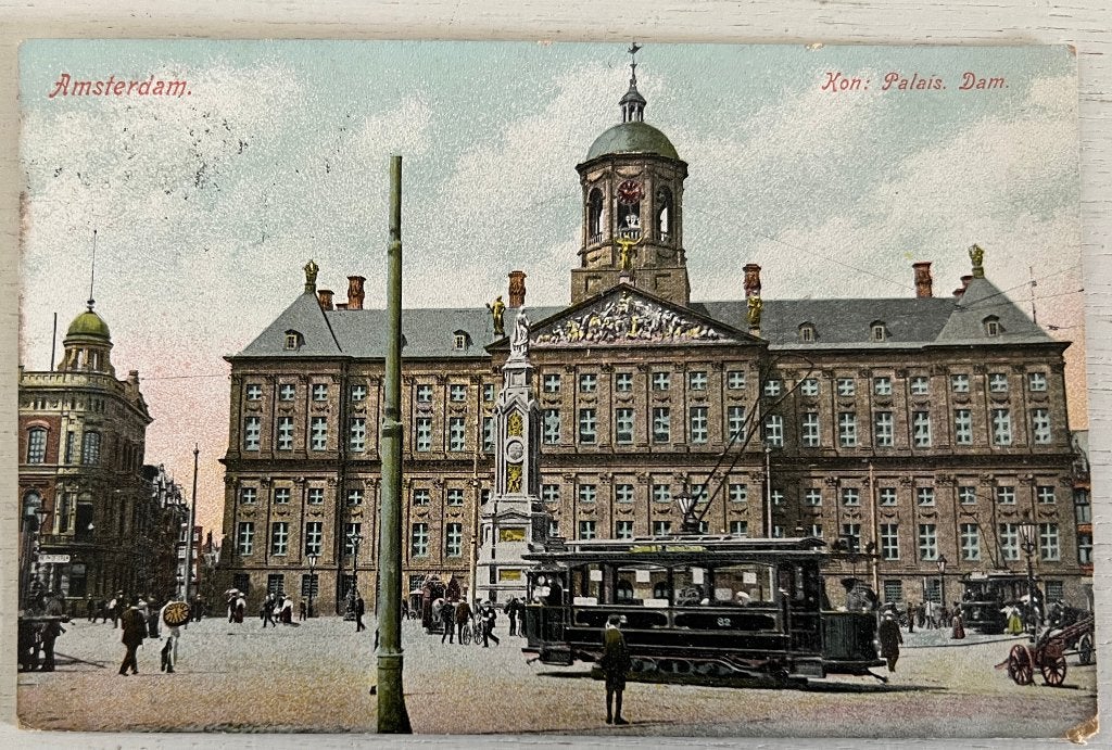 Oude Ansichtkaart  -  Amsterdam - Kon: Palais. Dam, Ophalen of Verzenden, Voor 1920, Gelopen, Noord-Holland