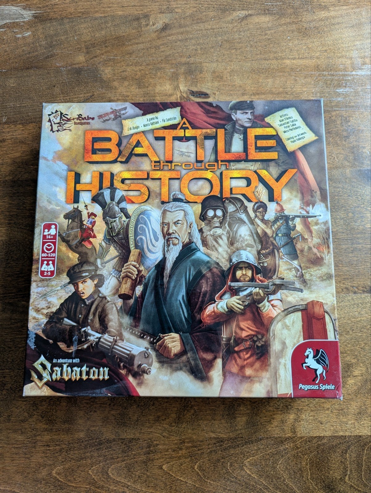 Battle Through History Sabaton Bordspel, Vijf spelers of meer, Ophalen of Verzenden, Zo goed als nieuw, Pegasus Spiele