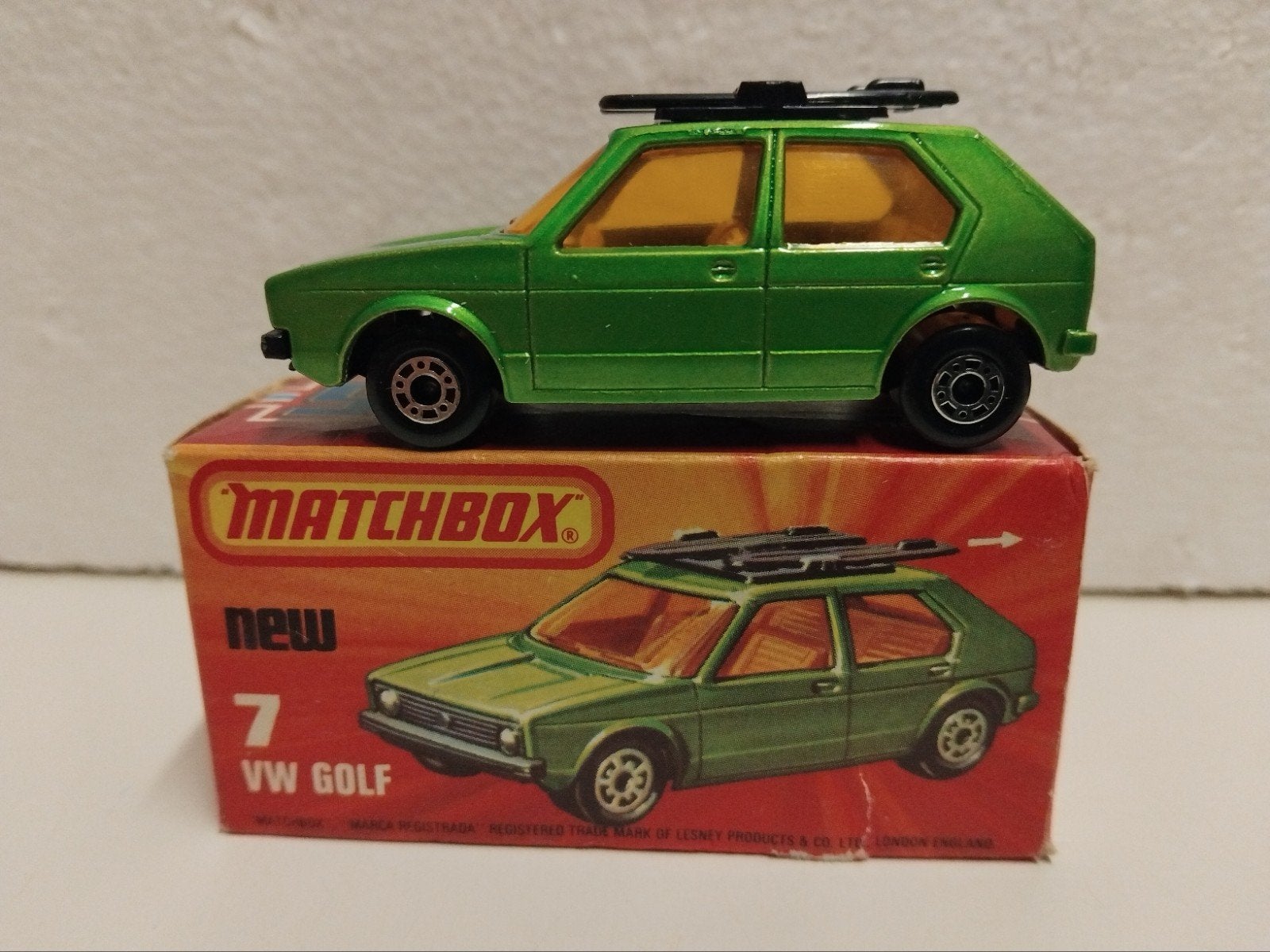 Matchbox #7 Volkwagen Golf 1 Ski s groen Superfast 3INCH, Ophalen of Verzenden, Zo goed als nieuw, Auto