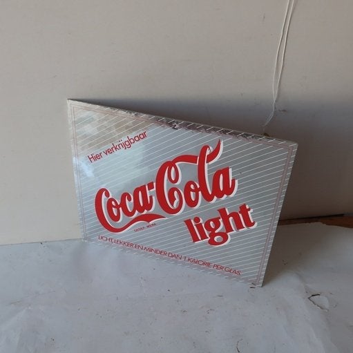 Reclame bord winkelkaart Coca Cola karton origineel 33 x 28, Ophalen of Verzenden, Zo goed als nieuw, Reclamebord