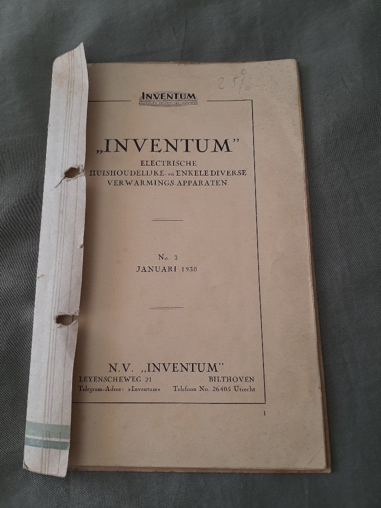 oude Inventum Bilthoven catalogus uit 1930, huishoudelijk, Gebruikt, Overige typen, Ophalen of Verzenden, Inventum