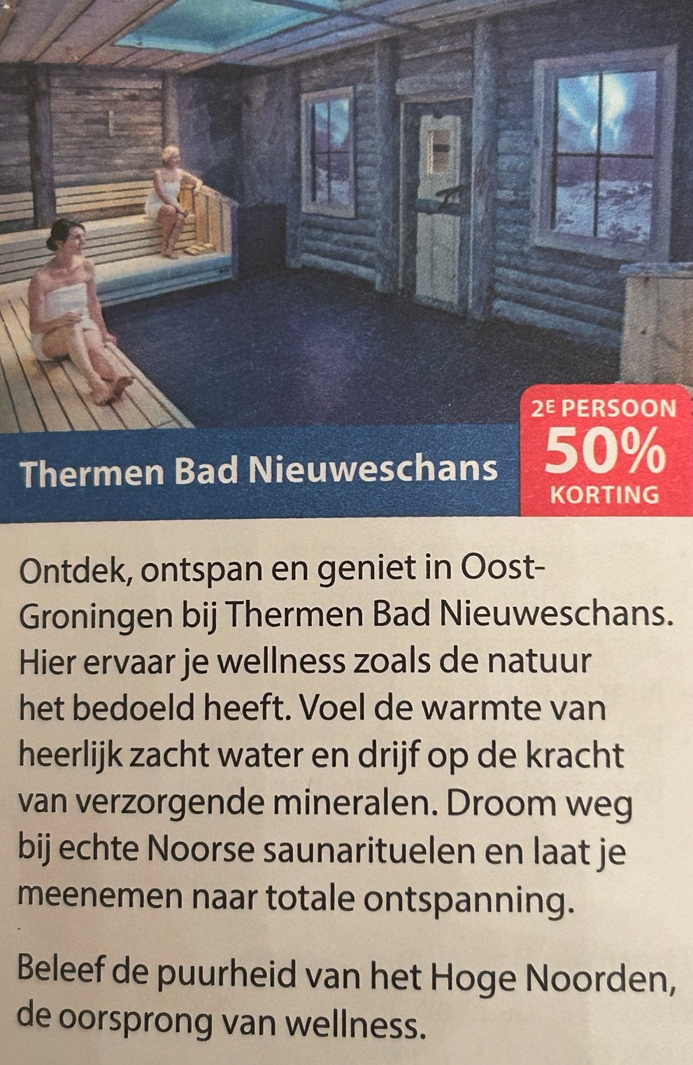 Thermen Bad Nieuweschans, Drie personen of meer, Kortingsbon, Arrangement, Spa of Sauna