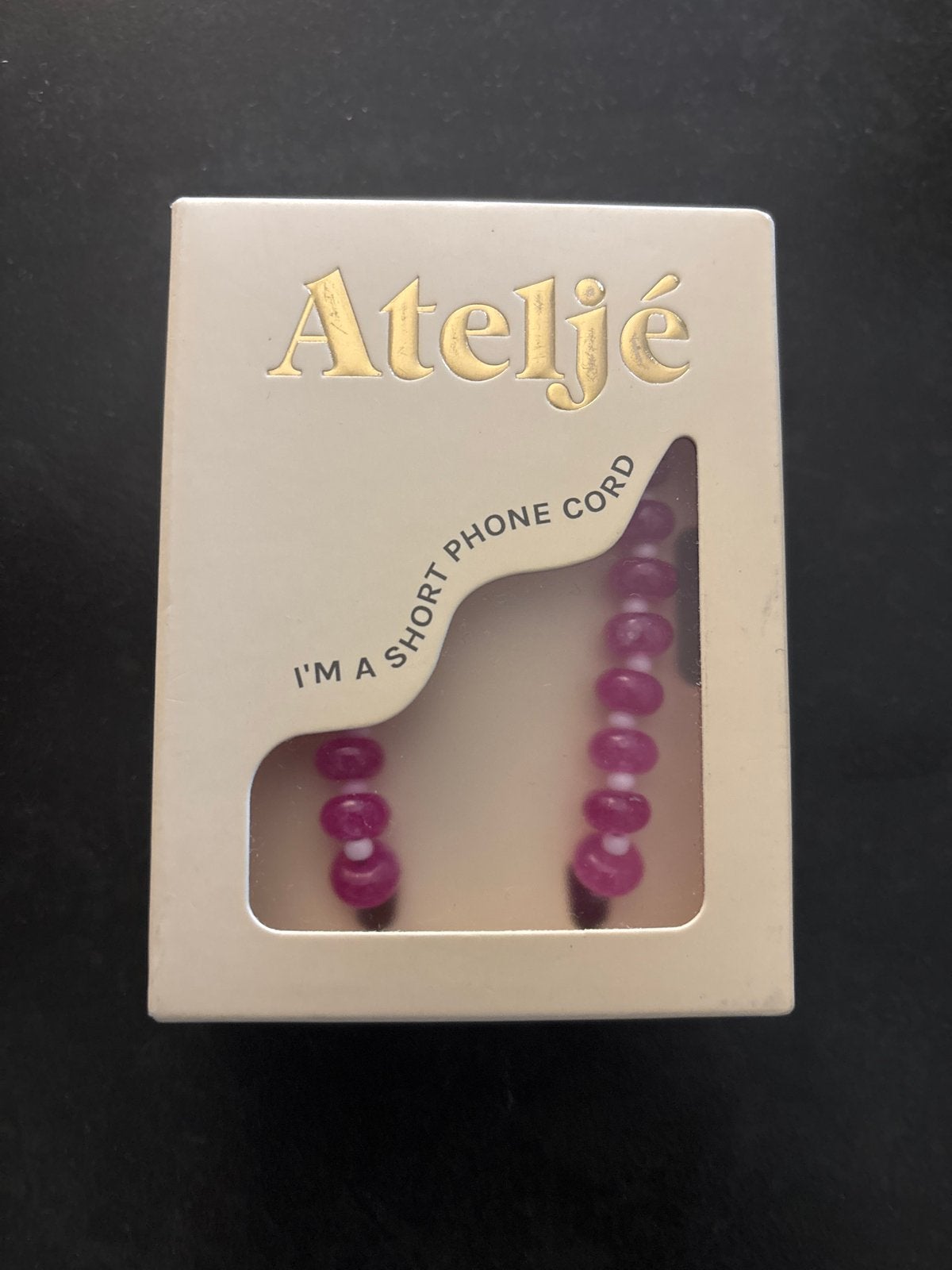 Ateljé Cherry Pink Short Phone Cord - Nieuw, Ophalen of Verzenden, Nieuw, Telefoonhanger of Accessoire, Universeel