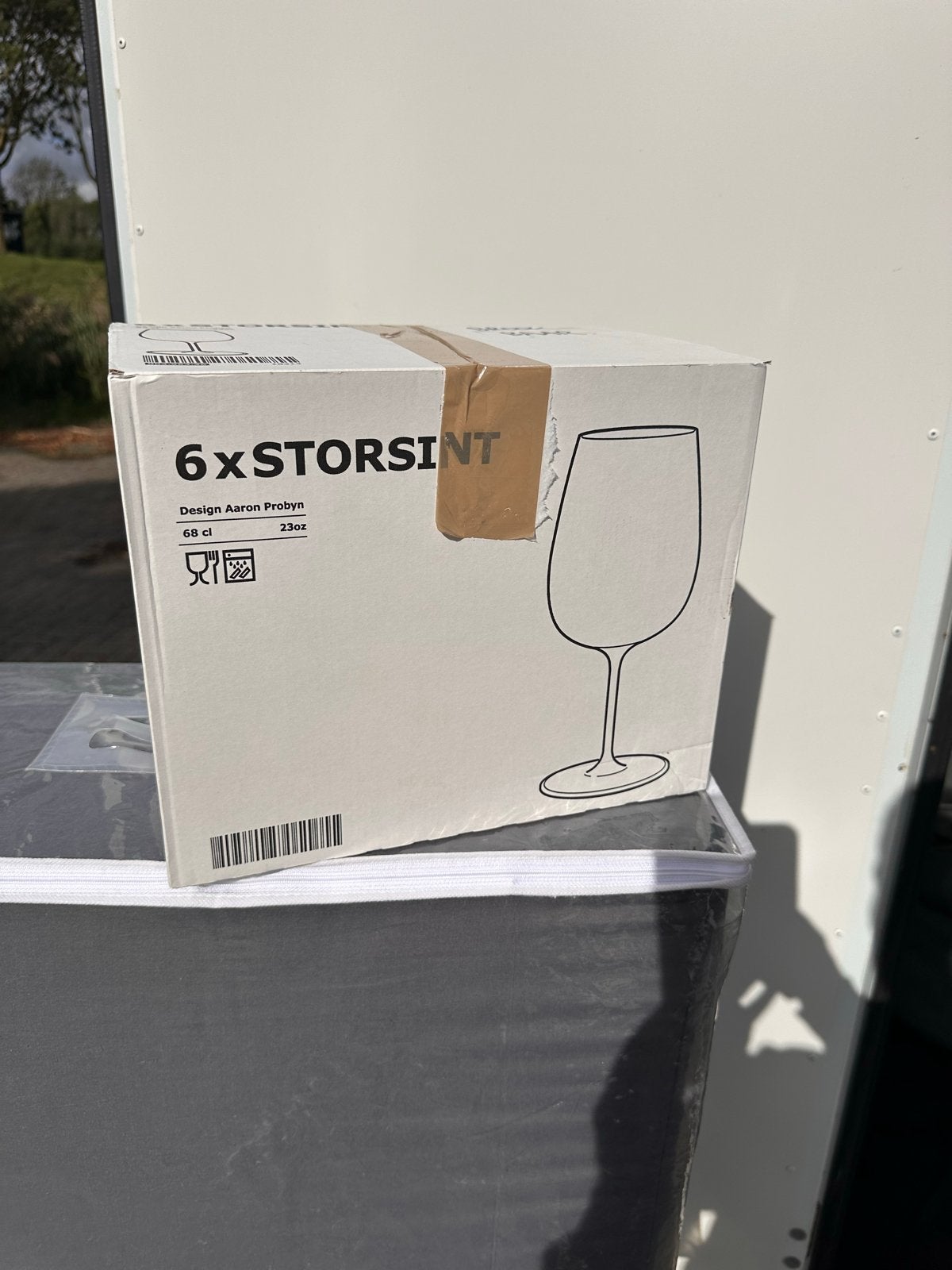 6x IKEA Storsint wijnglazen (3 rood, 3 wit), Ophalen of Verzenden, Nieuw, Glas, IKEA