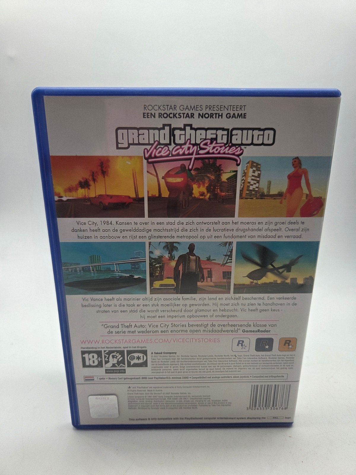 Grand Theft Auto Vice City Stories - PlayStation 2, Spelcomputers en Games, Avontuur en Actie, Gebruikt, Vanaf 18 jaar, Info@rockstargames.com