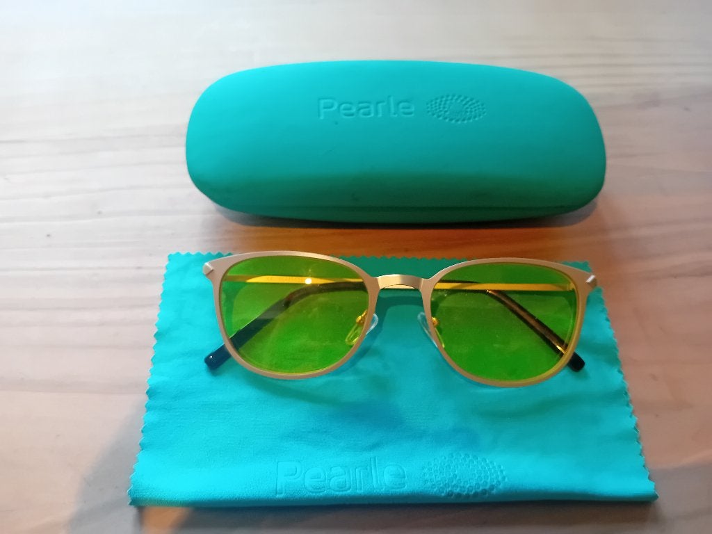 Nachtbril dames/heren Pearl, Overige merken, Gebruikt, Geel, Ophalen of Verzenden