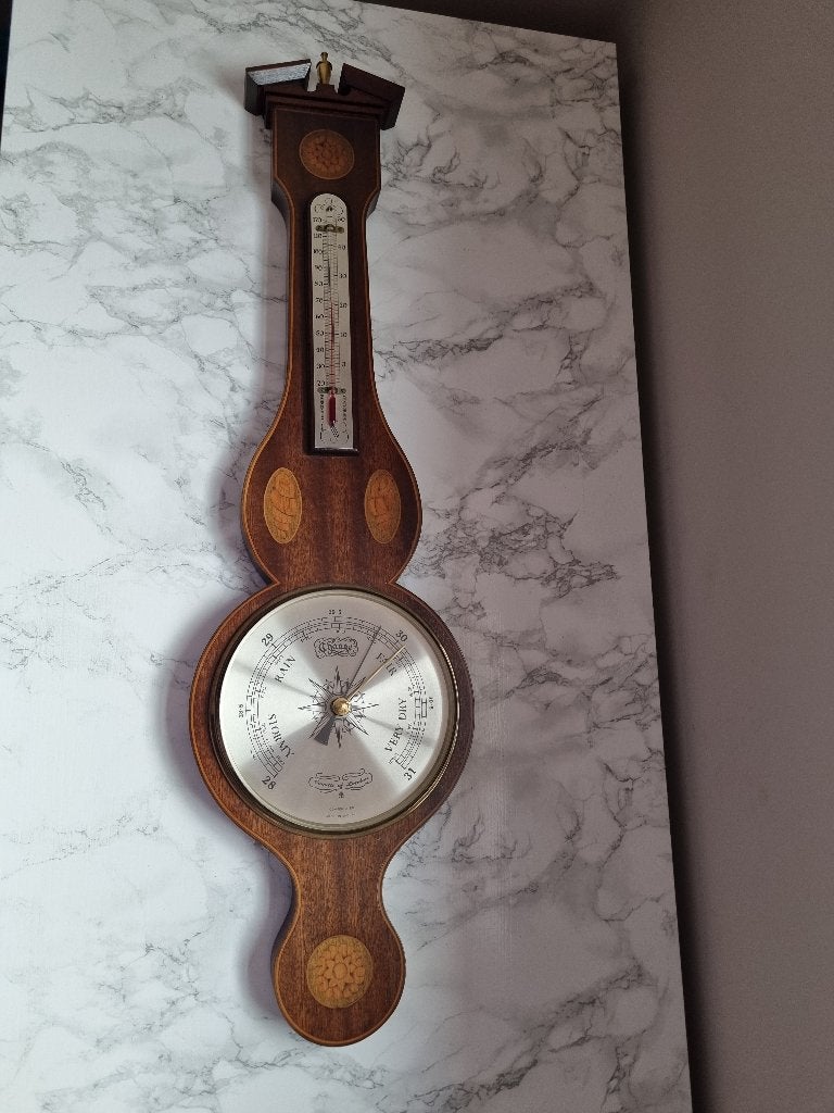Houten barometer Comitti of London - The Sheraton Banjo, Ophalen of Verzenden, Gebruikt, Barometer