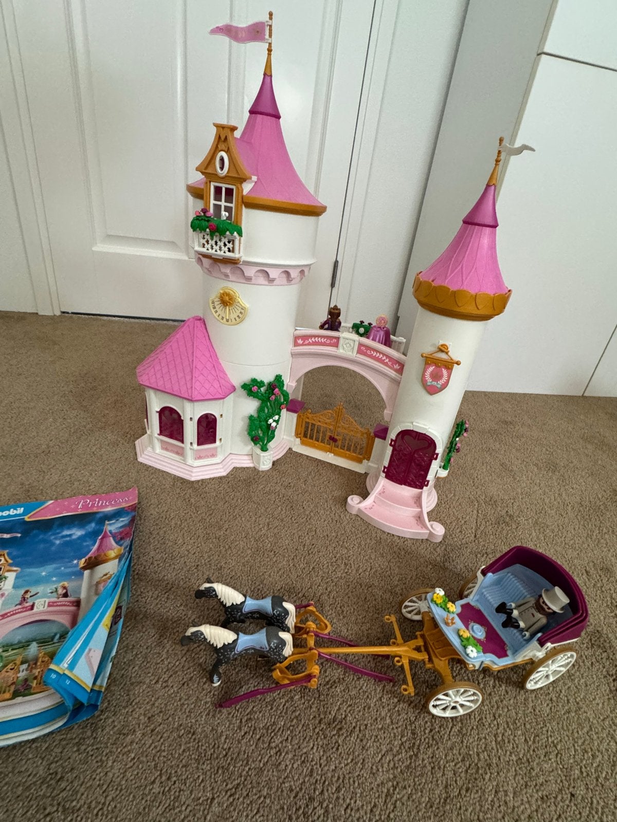 Playmobil Prinsessen Kasteel met Koets en Figuren, Ophalen of Verzenden, Zo goed als nieuw