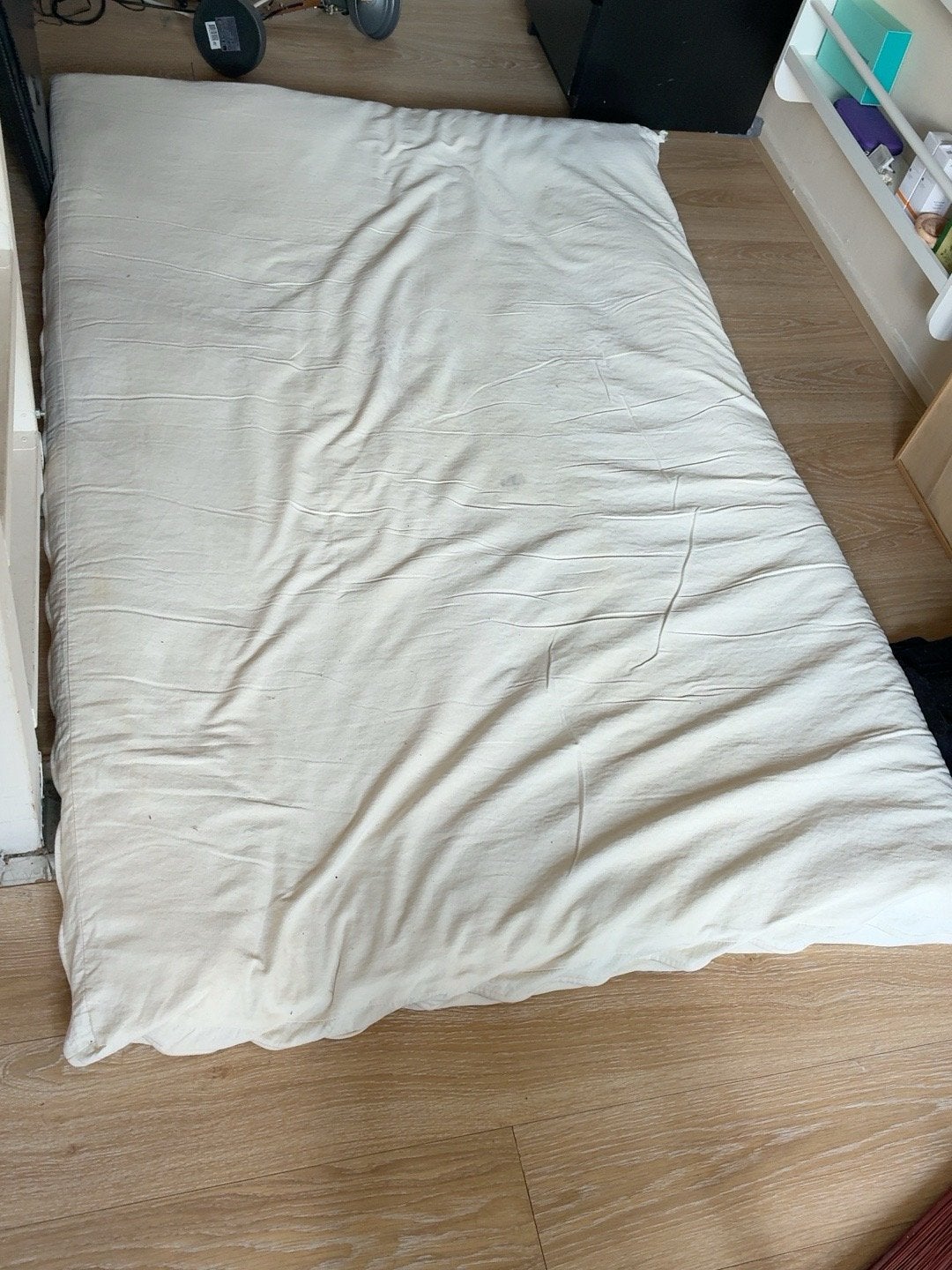 Origineel futonmatras 120  190 cm – 4 cm dik, Ophalen, Zo goed als nieuw, Twijfelaar, 190 cm of minder