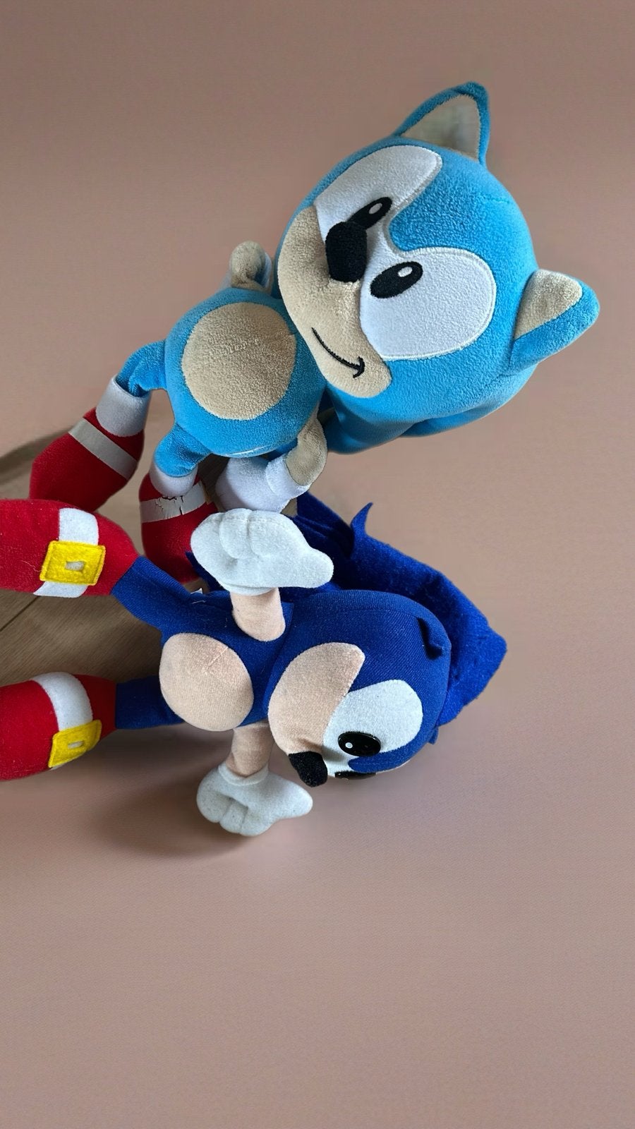 Twee Sonic knuffels, Gebruikt, Overige merken, Overige karakters, Overige typen