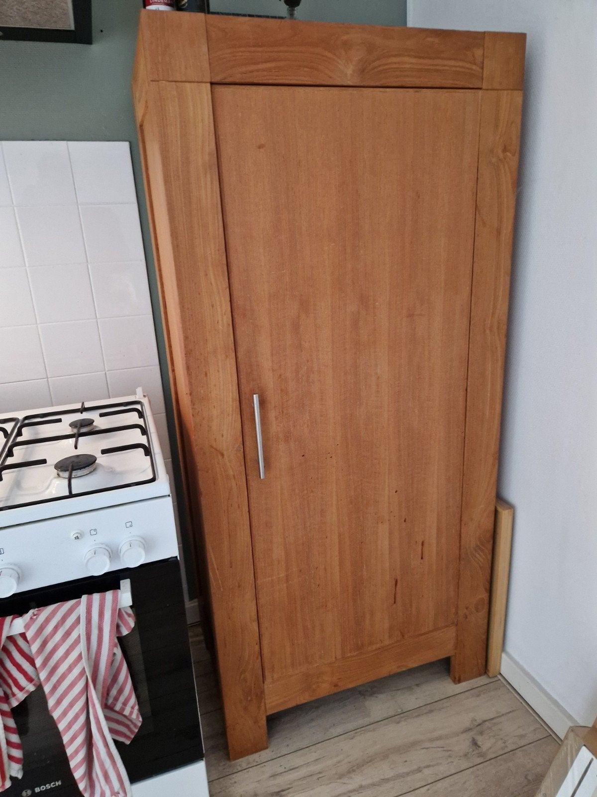 Teak houten kast met planken - 160x75x50 cm, Ophalen, 50 tot 100 cm, 150 tot 200 cm, 25 tot 50 cm