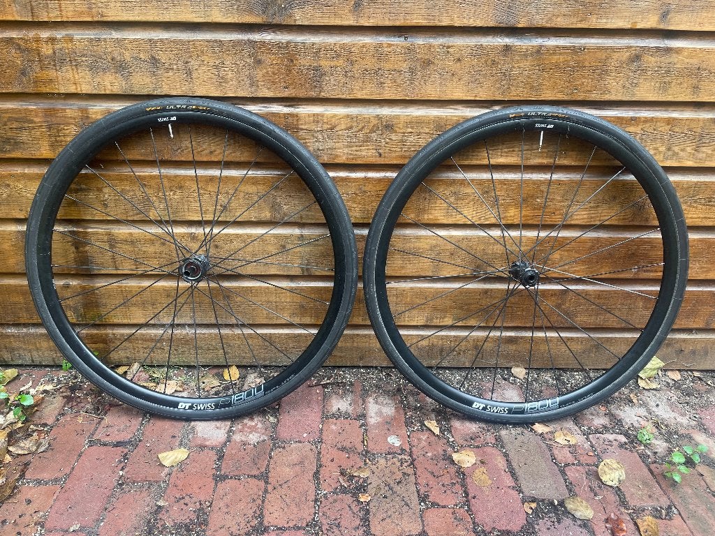DT Swiss P1800 Spline Wielset, Gebruikt, DT Swiss, Aluminium, Racefiets