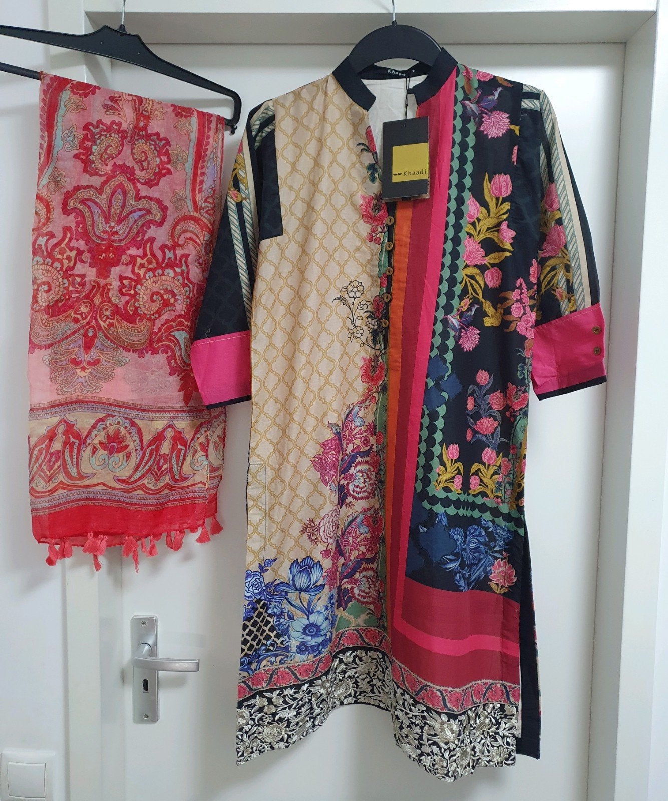 Khaadi Pakistaanse Jurk tuniek kurta - Nieuw met kaartjes, Meerkleurig, Nieuw, Ophalen of Verzenden, Knielengte
