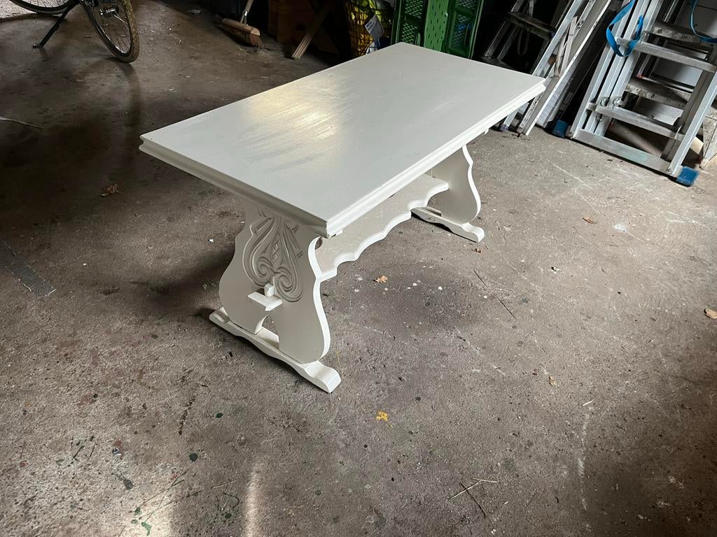 Witte Houten Tafel, Ophalen, Gebruikt, 75 cm of meer, 60 cm of meer