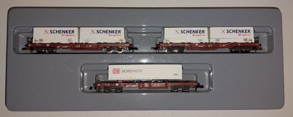 Marklin mini-club 82288 - Set met 3 containerwagens in ovp, Gelijkstroom, Ophalen of Verzenden, Märklin, Nieuw
