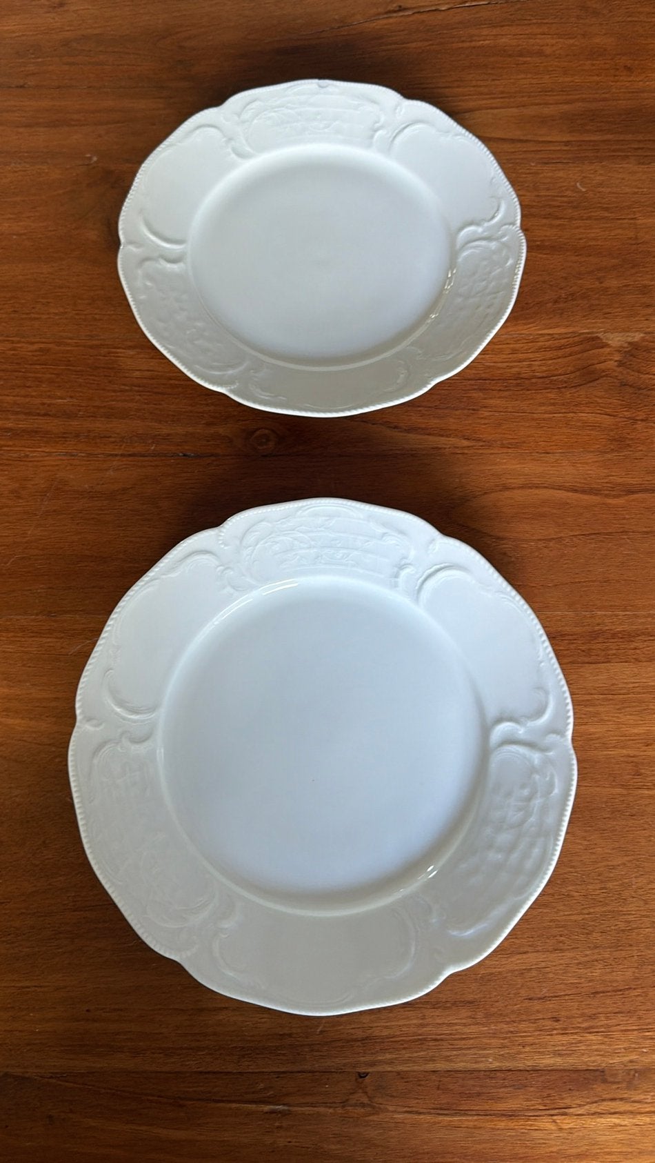 2 Rosenthal Sanssouci White dinerborden 25 cm, Ophalen of Verzenden, Zo goed als nieuw, Bord(en), Overige stijlen