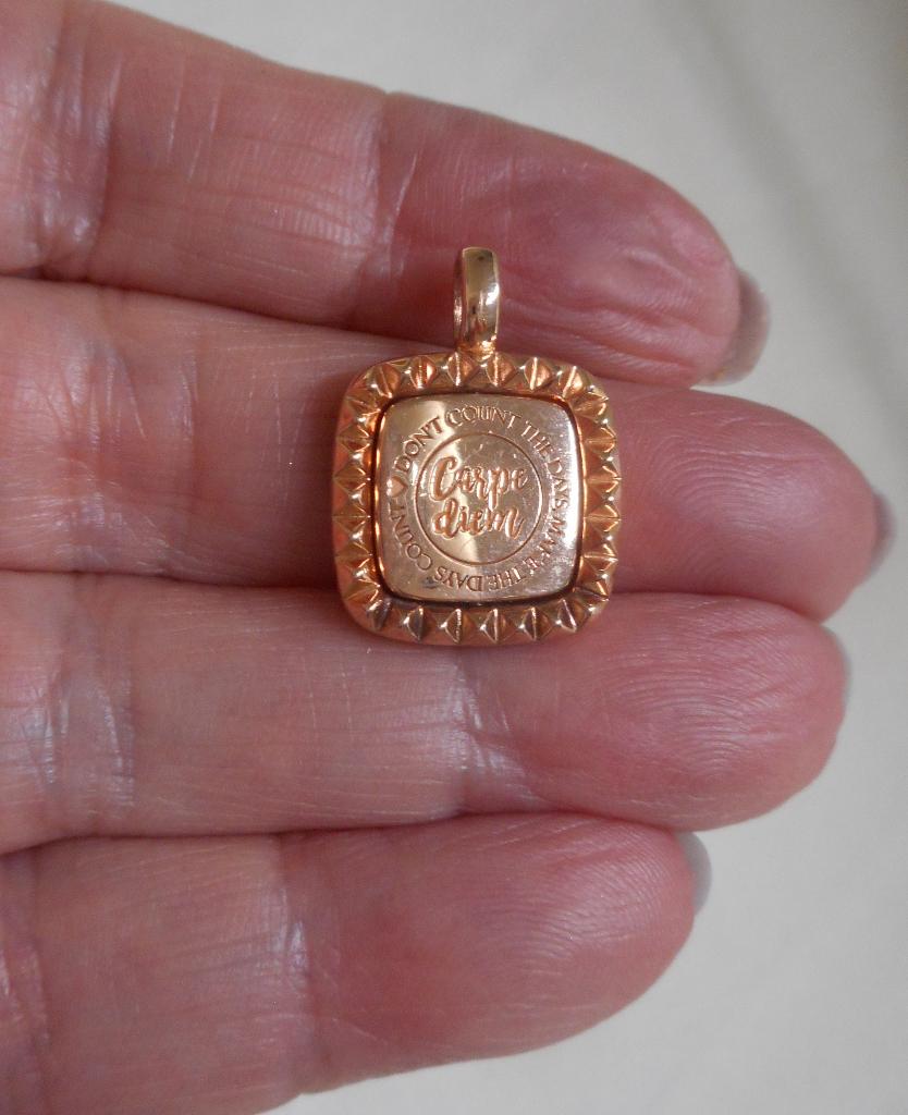Zilveren mimoneda hanger rosegold en draaibaar nr.971