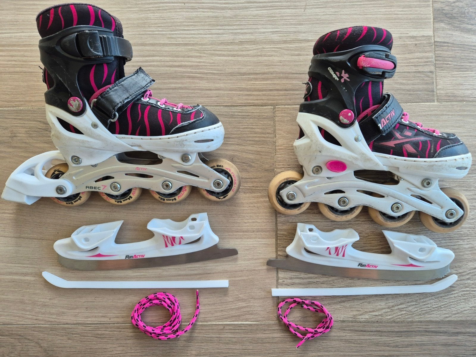 Skates met schaatsen maat 30 t/m 33, Overige merken, Kinderen, Ophalen of Verzenden, Inline skates 4 wielen