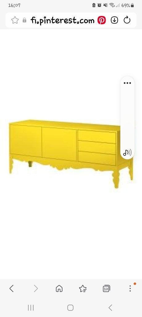 Ikea Trollstra Geel Dressoir met lades en deuren, Ophalen, Gebruikt, 150 tot 200 cm, 25 tot 50 cm