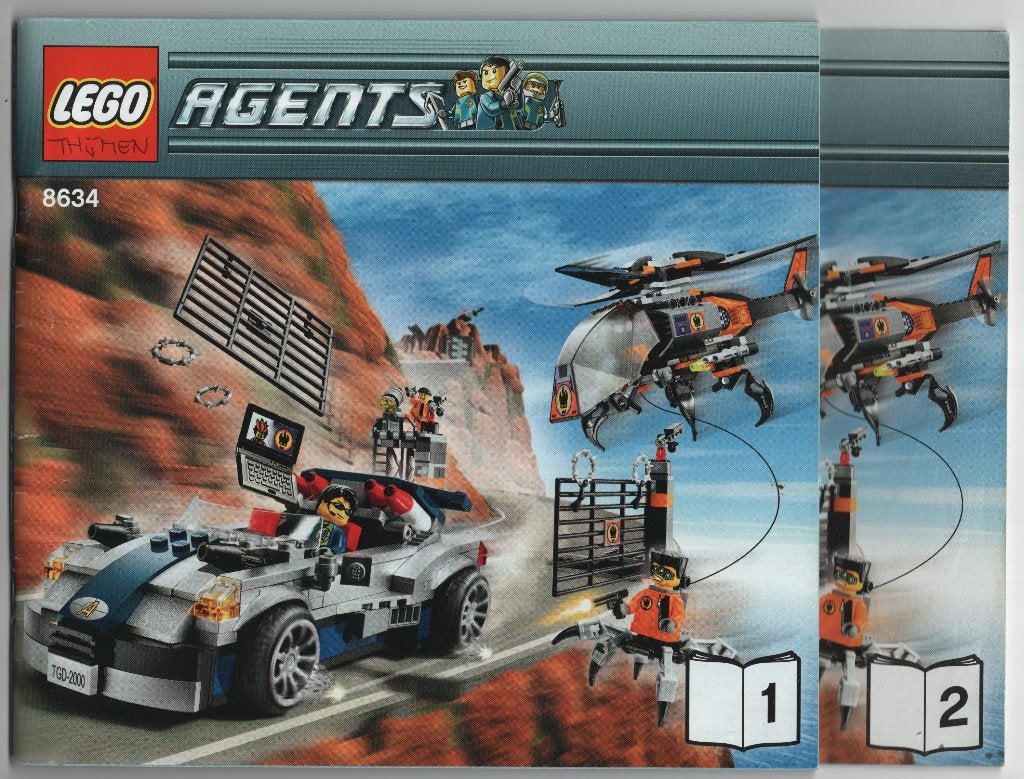 lego 8634-1 lego agents: missie 5 Turbocar Chase 2008, Compleet, Gebruikt, Overige thema's, Lego