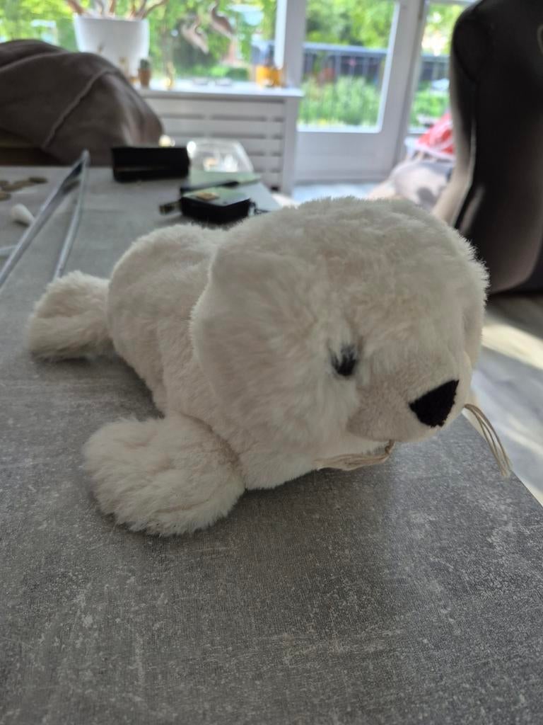 Schattige witte zeehond knuffel, Overige merken, Overige karakters, Overige typen, Ophalen of Verzenden