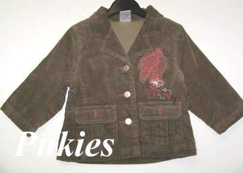 Bruin corduroy jasje (Dirkje) maat 68 NIEUW (8099) a, Kinderen en Baby's, Babykleding | Maat 68, Meisje, Dirkje, Nieuw, Ophalen of Verzenden