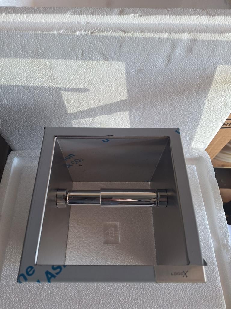 Wc rol houder inbouw, Ophalen, Nieuw, Zwart