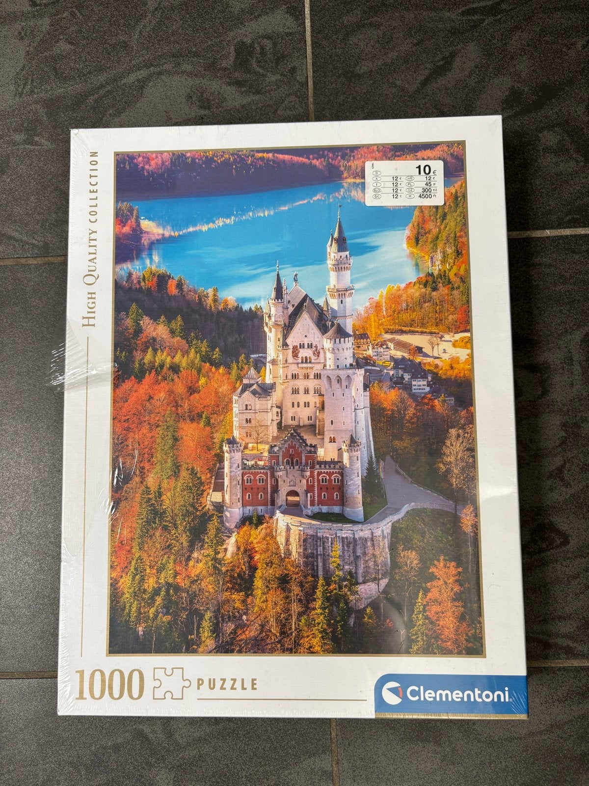 Clementoni Legpuzzel Neuschwanstein Kasteel 1000 stukjes, Ophalen, 500 t/m 1500 stukjes, Nieuw, Legpuzzel