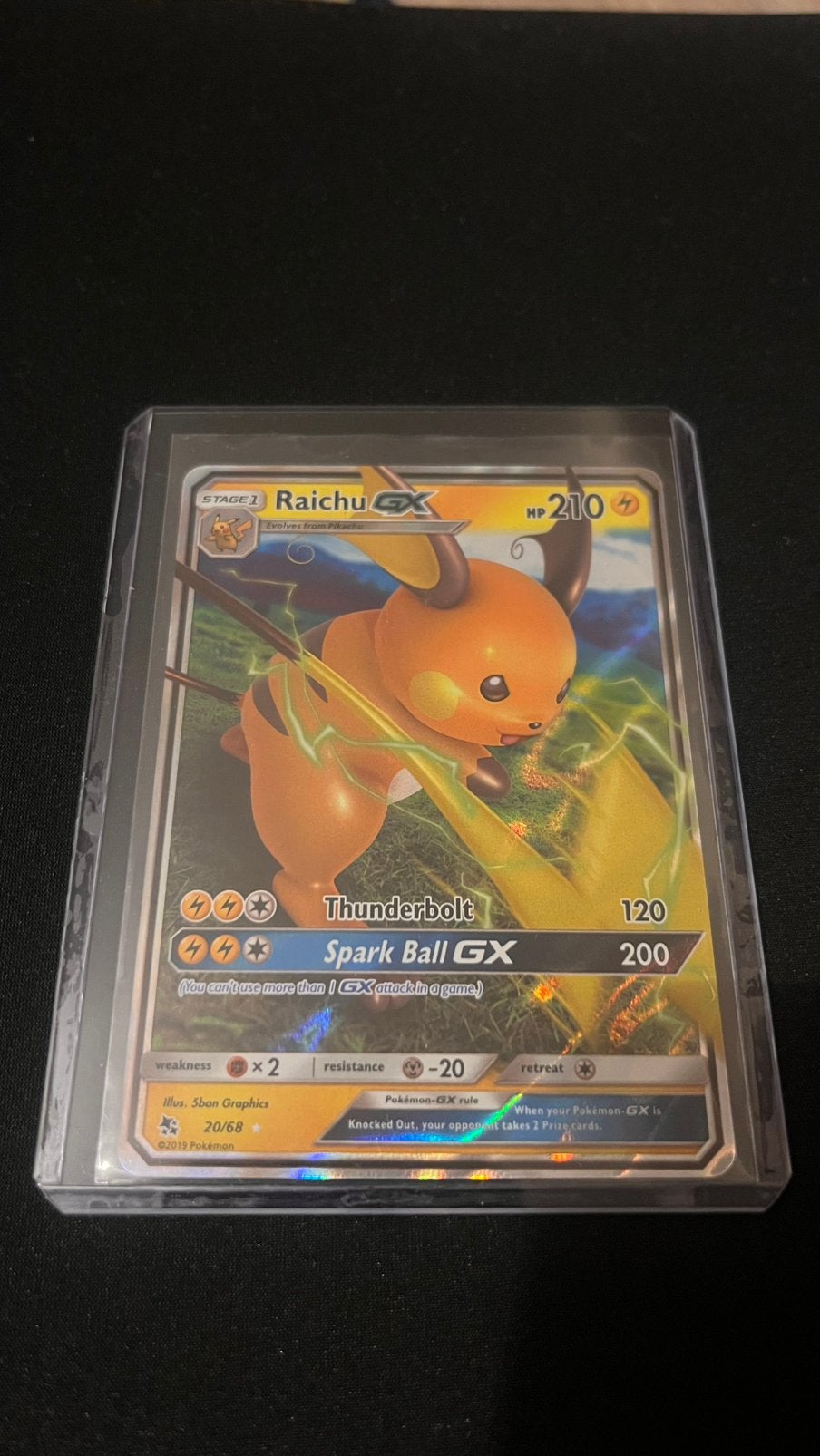 Raichu GX Hidden Fates 20 / 68, Hobby en Vrije tijd, Verzamelkaartspellen | Pokémon, Ophalen of Verzenden, Zo goed als nieuw