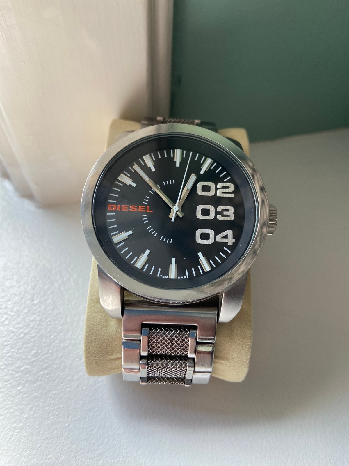 Diesel DZ1370 Big Steel Watch, Ophalen of Verzenden, Zo goed als nieuw, Zwart, Jongen of Meisje