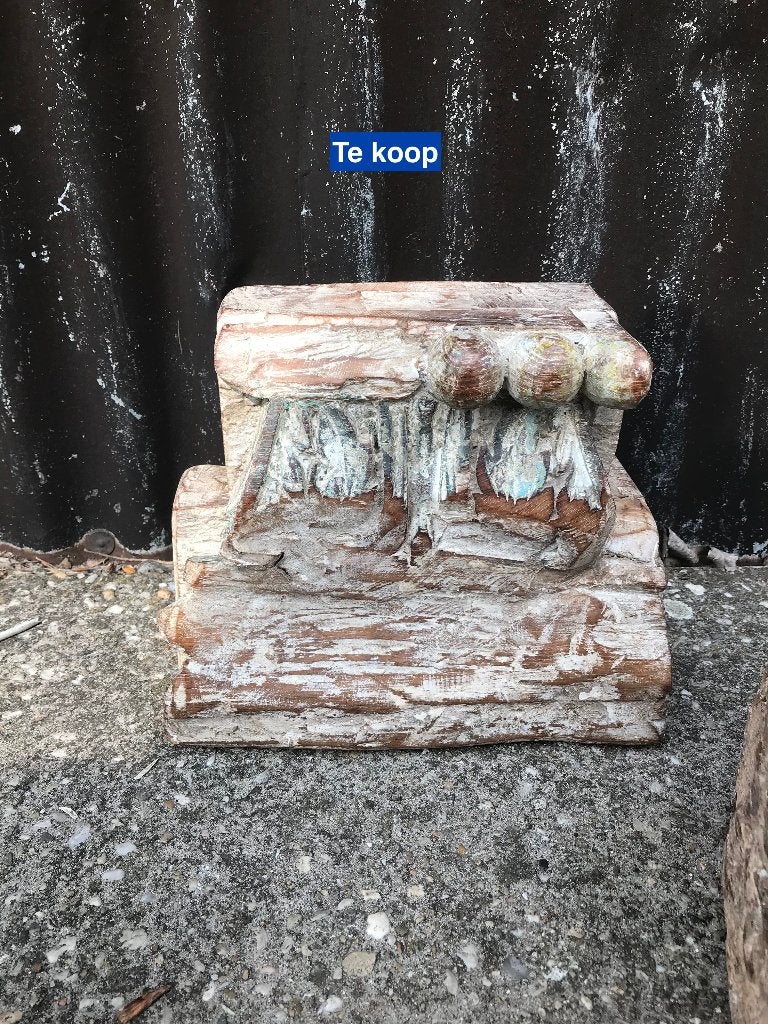 Indiase brokken oud hout houtsnijwerk india ter decoratie, Huis en Inrichting, Meerkleurig, Boho, Nieuw, Ophalen of Verzenden