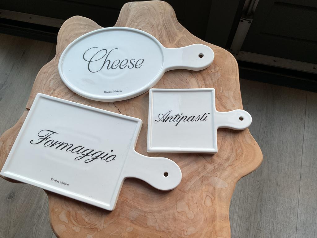 Rivièra Maison Kaas & Antipasti Serveerschaaltjes Set, Ophalen, Keramiek, Overige stijlen, Schaal of Schalen