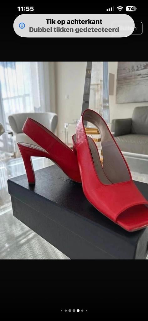 Natan rode zomerschoenen, nieuw, maat 37.5, hak 9cm, Ophalen of Verzenden, Nieuw, Rood, Sandalen of Muiltjes