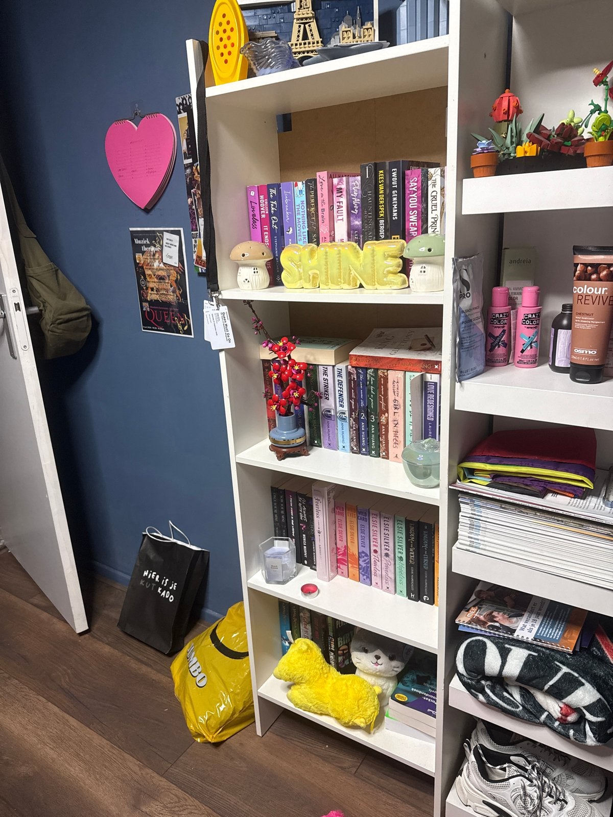 Witte Boekenkast 160x50x25 cm - Ideaal voor boeken en decora