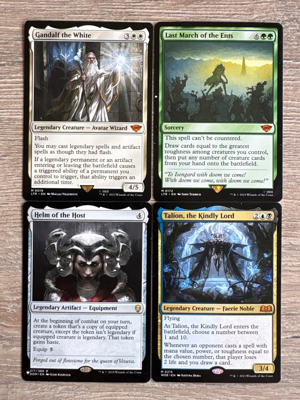 Magic the Gathering Lord of the Rings kaarten set, Ophalen of Verzenden, Zo goed als nieuw, Meerdere kaarten